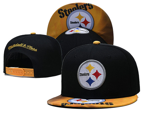 Steelers Black Snapback Hat -LH