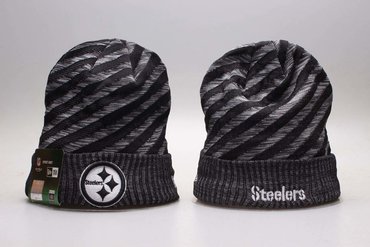 Steelers Fresh Logo Gray & Black Knit Hat YP