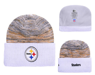 Steelers Fresh Logo White Knit Hat YD