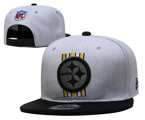 Steelers Gray Snapback Hat --YD