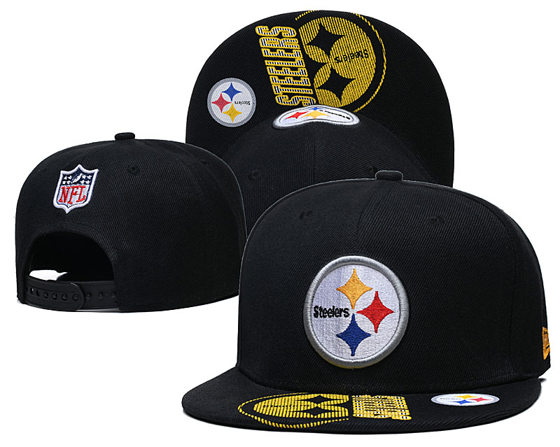 Steelers Team Logo Black Adjustable Hat GS