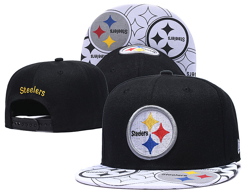 Steelers Team Logo Black Adjustable Hat GS