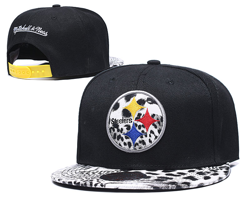 Steelers Team Logo Black Adjustable Hat TX