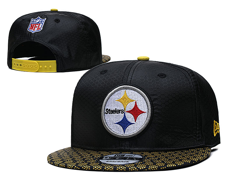 Steelers Team Logo Black Adjustable Hat TX