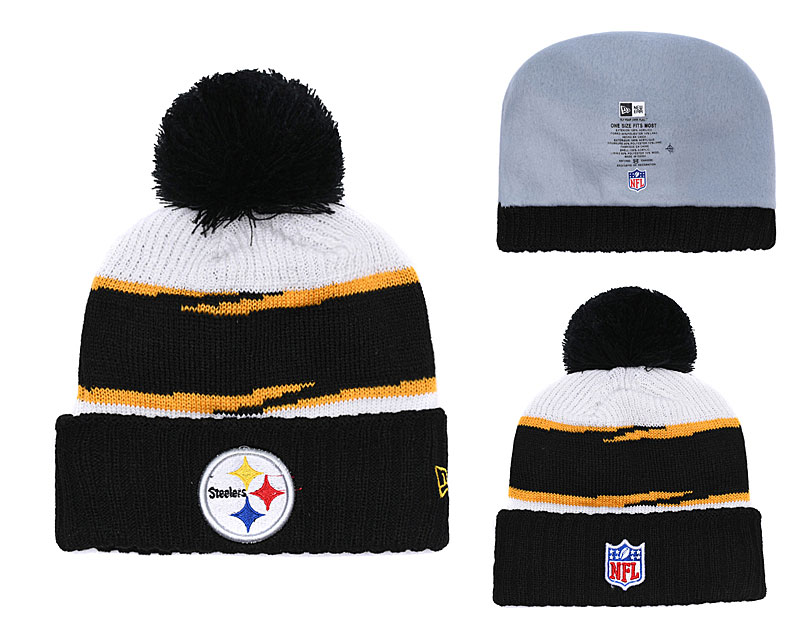 Steelers Team Logo Black Knit Hat YD