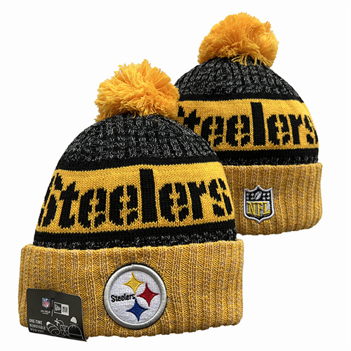 Steelers Team Logo Pom Knit Hat YD-1