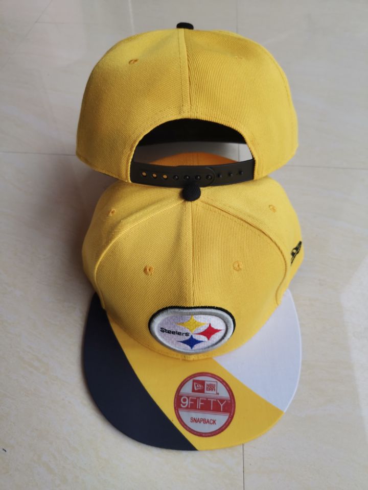 Steelers Team Logo Yellow Adjustable Hat LT