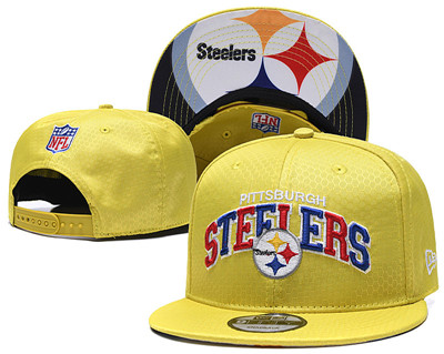 Steelers Team Logo Yellow Adjustable Hat TX