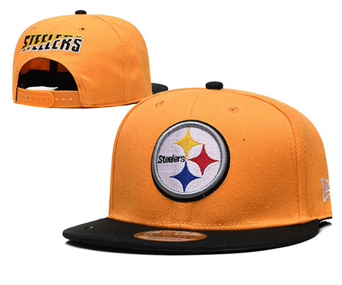 Steelers Yellow Snapback Hat --TX