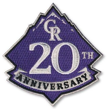 Stitched 2013 Colorado Rockies 20th Anniversary Logo Sleeve Patch Stitched 2013 Colorado Rockies 20th Anniversary Logo Sleeve Patch