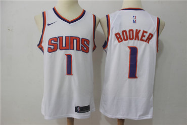 Suns 1 Devin Booker White Nike Swingman Jersey