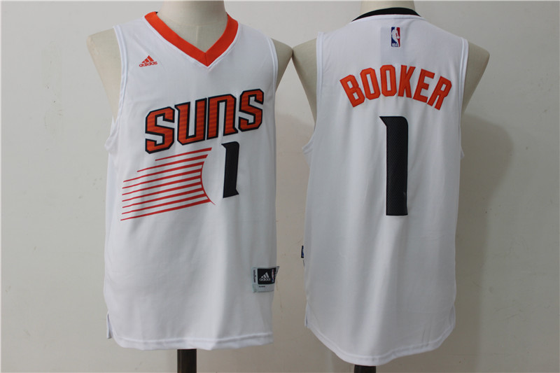 Suns 1 Devin Booker White Swingman Jersey