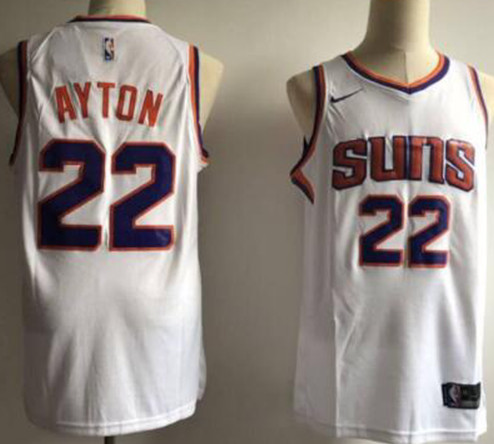 Suns 22 Deandre Ayton White Nike Swingman Jersey(Without The Sponsor Logo)
