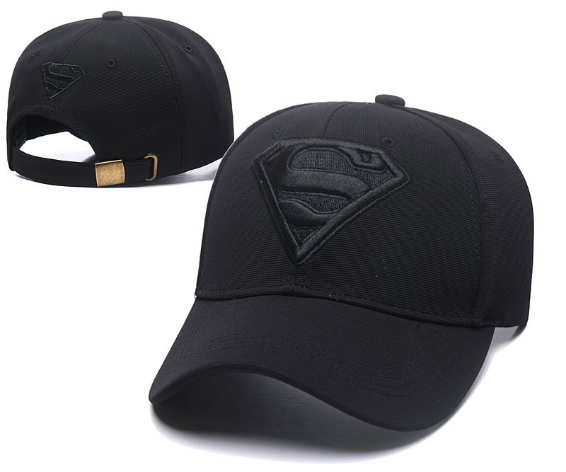 Superman Logo All Black Fashion Adjustable Hat SG