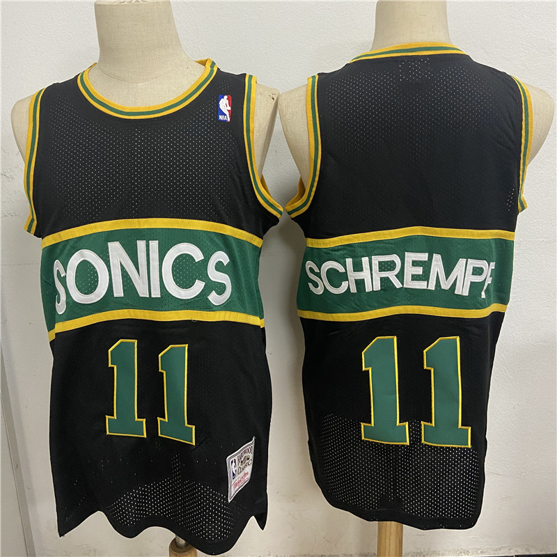 Supersonics 11 Detlef Schrempf Black Hardwood Classics Mesh Jersey Supersonics 11 Detlef Schrempf Black Hardwood Classics Mesh Jersey