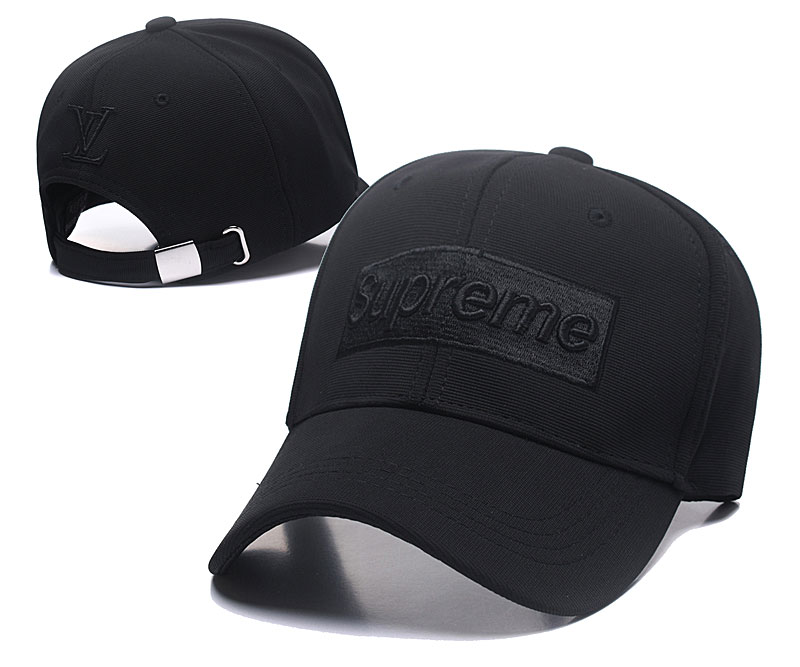Supreme Fresh Logo Black Fashion Adjustable Hat SG