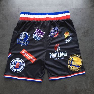 Supreme X Nike X NBA Logos Stitched Basketball Shorts