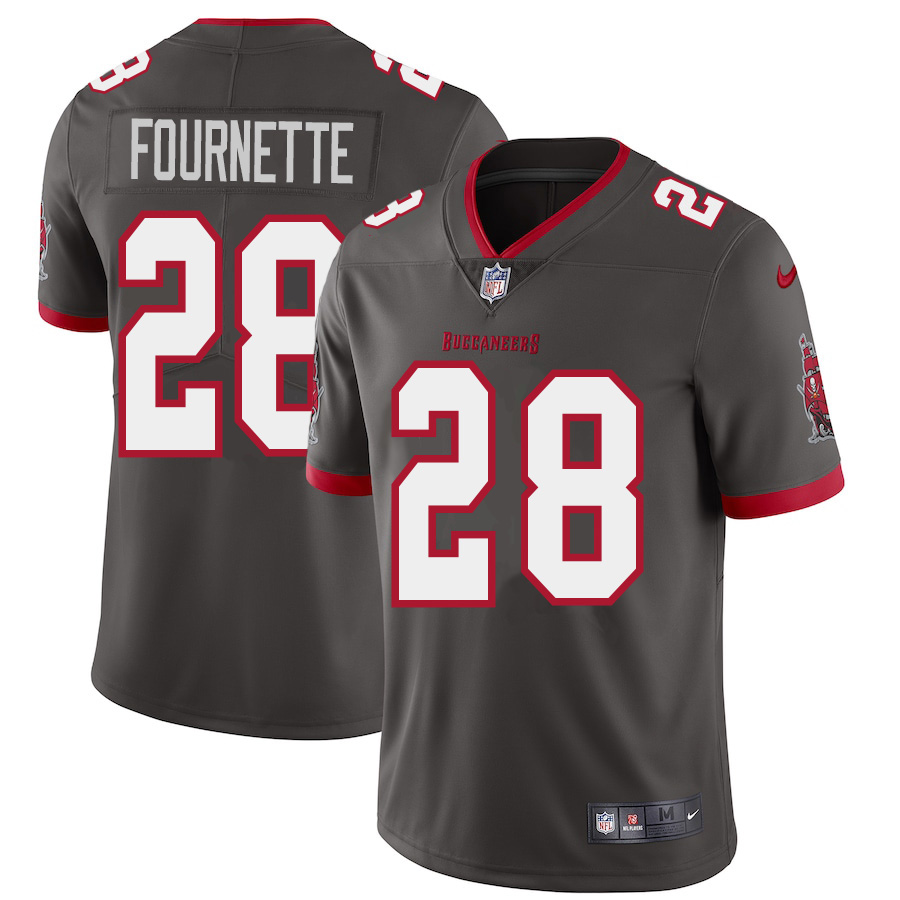 Tampa Bay Buccaneers #28 Leonard Fournette Men's Nike Pewter Alternate Vapor Limited Jersey Tampa Bay Buccaneers #28 Leonard Fournette Men's Nike Pewter Alternate Vapor Limited Jersey