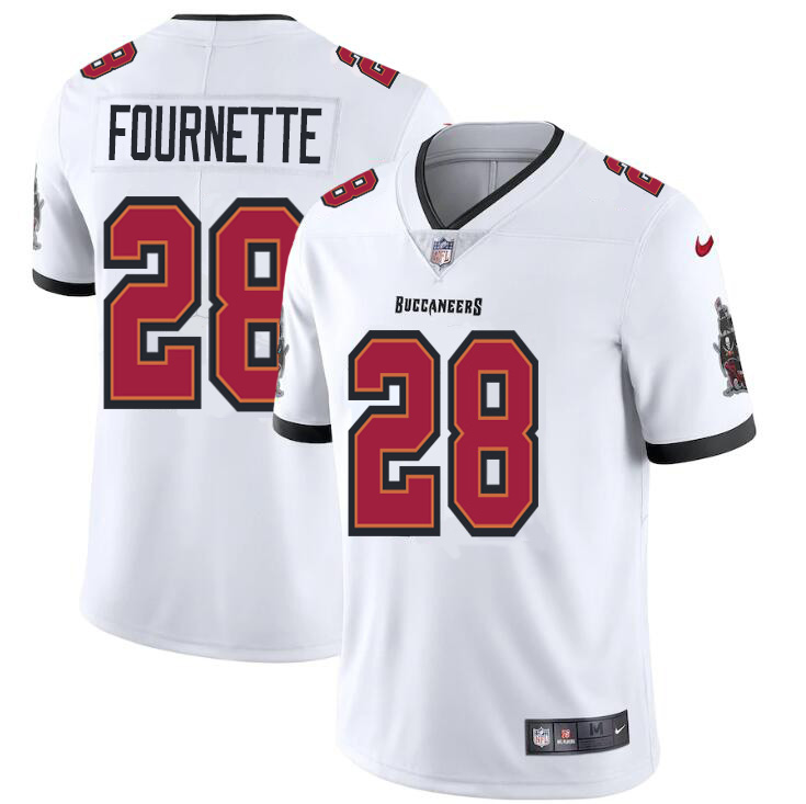 Tampa Bay Buccaneers #28 Leonard Fournette Men's Nike White Vapor Limited Jersey Tampa Bay Buccaneers #28 Leonard Fournette Men's Nike White Vapor Limited Jersey