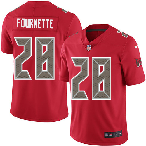 Tampa Bay Buccaneers #28 Leonard Fournette Red Men's Stitched NFL Limited Rush Jersey Tampa Bay Buccaneers #28 Leonard Fournette Red Men's Stitched NFL Limited Rush Jersey