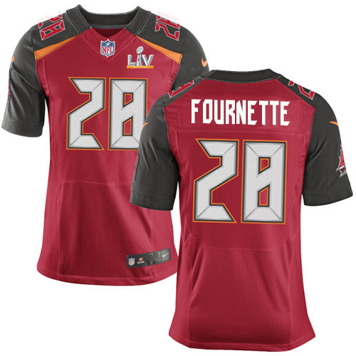 Tampa Bay Buccaneers #28 Leonard Fournette Red Team Color Men's Super Bowl LV Bound Stitched NFL Vapor Untouchable Elite Jersey Tampa Bay Buccaneers #28 Leonard Fournette Red Team Color Men's Super Bowl LV Bound Stitched NFL Vapor Untouchable Elite Jersey