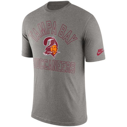 Tampa Bay Buccaneers Nike Retro Logo II T-Shirt Heather Gray Tampa Bay Buccaneers Nike Retro Logo II T-Shirt Heather Gray