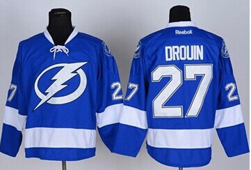 Tampa Bay Lightning #27 Jonathan Drouin Blue Stitched NHL Jersey