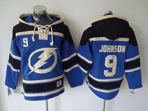 Tampa Bay Lightning #9 Tyler Johnson Blue Sawyer Hooded Sweatshirt Stitched NHL Tampa Bay Lightning #9 Tyler Johnson Blue Sawyer Hooded Sweatshirt Stitched NHL