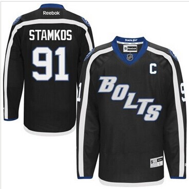 Tampa Bay Lightning #91 Steven Stamkos Black Third NHL Jersey