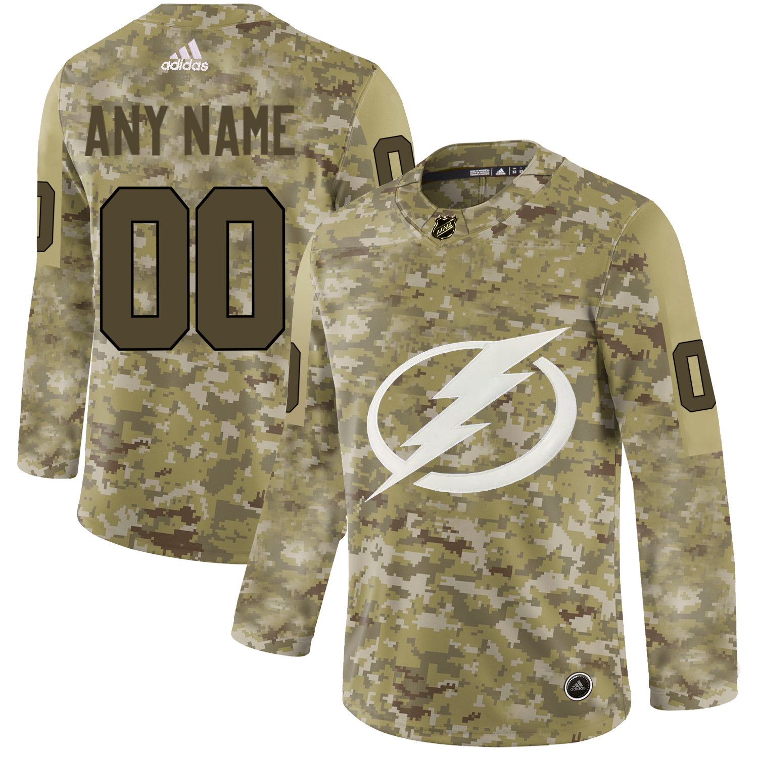 Tampa Bay Lightning Camo Men's Customized Adidas Jersey Tampa Bay Lightning Camo Men's Customized Adidas Jersey