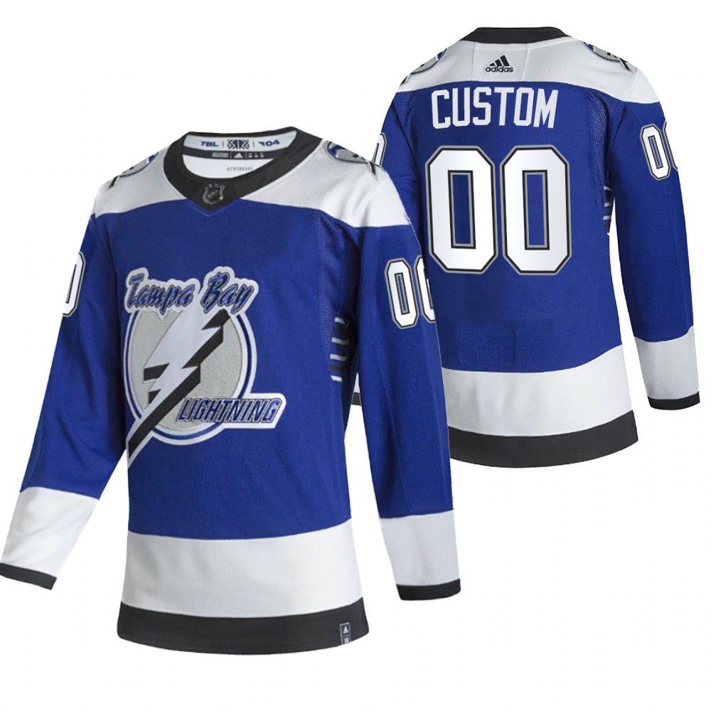 Tampa Bay Lightning Custom Blue Men's Adidas 2020-21 Alternate Authentic Player NHL Jersey Tampa Bay Lightning Custom Blue Men's Adidas 2020-21 Alternate Authentic Player NHL Jersey