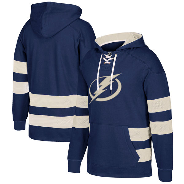 Tampa Bay Lightning Navy Men's Customized All Stitched Hooded Sweatshirt Tampa Bay Lightning Navy Men's Customized All Stitched Hooded Sweatshirt