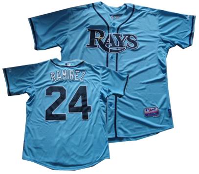 Tampa Bay Rays #24 Manny Ramirez Jersey LT blue
