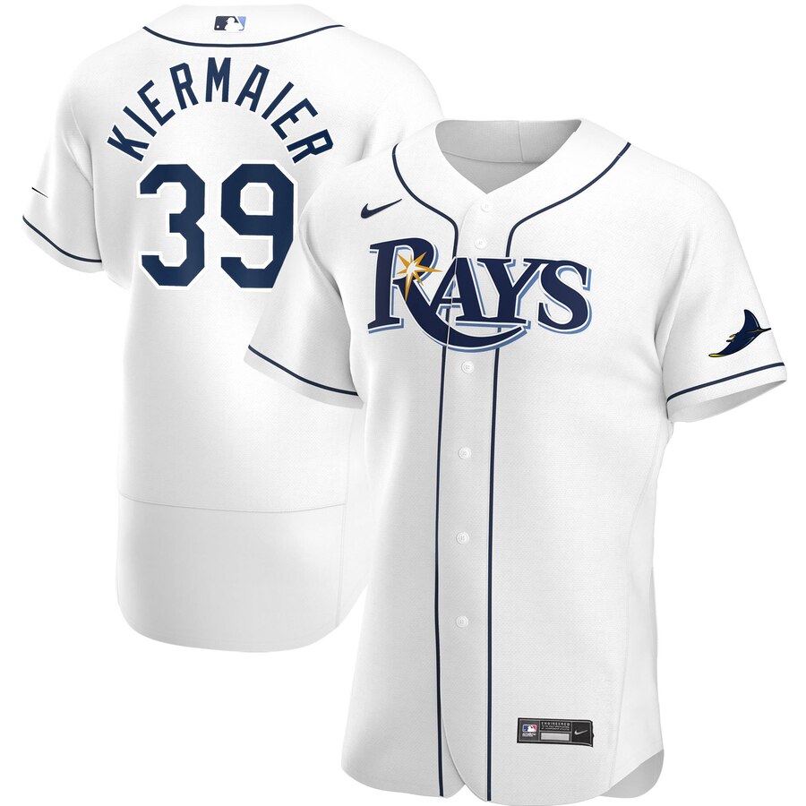 Tampa Bay Rays #39 Kevin Kiermaier Men's Nike White Home 2020 Authentic Player MLB Jersey Tampa Bay Rays #39 Kevin Kiermaier Men's Nike White Home 2020 Authentic Player MLB Jersey