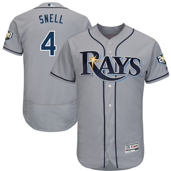 Tampa Bay Rays #4 blake snell Gray Flexbase Jersey