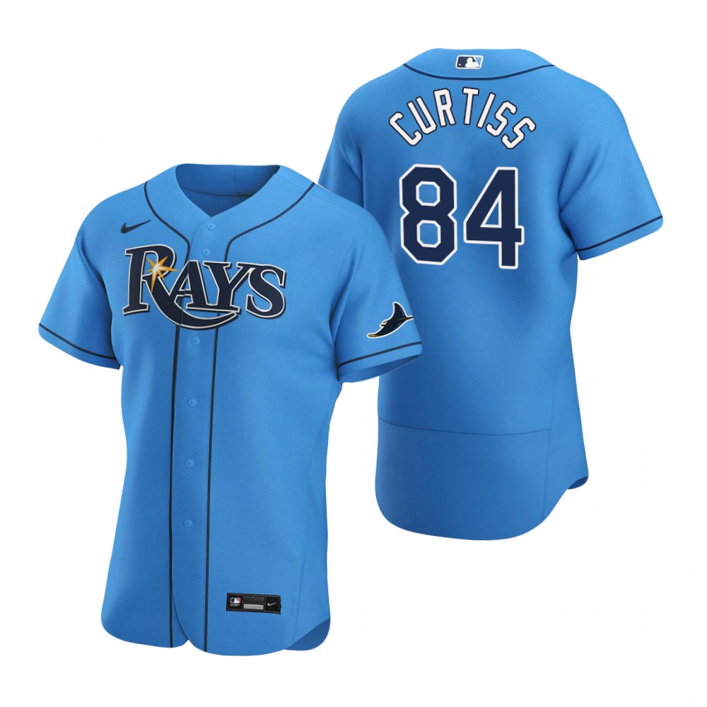 Tampa Bay Rays #84 John Curtiss Men's Nike Light Blue Alternate 2020 Authentic Player MLB Jersey Tampa Bay Rays #84 John Curtiss Men's Nike Light Blue Alternate 2020 Authentic Player MLB Jersey