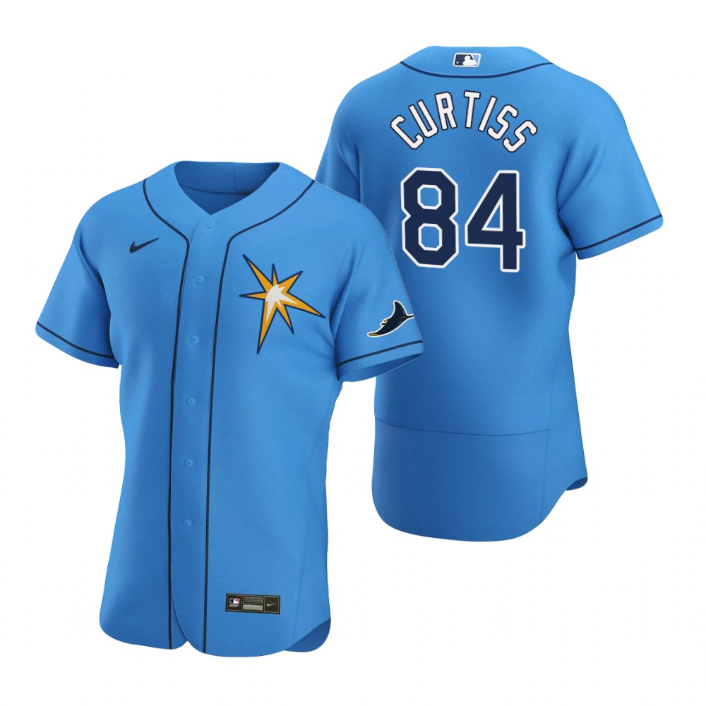 Tampa Bay Rays #84 John Curtiss Men's Nike Light Blue Alternate 2020 Authentic Team MLB Jersey Tampa Bay Rays #84 John Curtiss Men's Nike Light Blue Alternate 2020 Authentic Team MLB Jersey