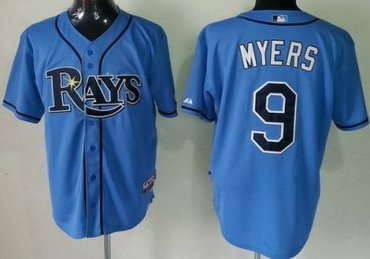 Tampa Bay Rays 9 Wil Myers Light Blue Cool Base MLB Jerseys