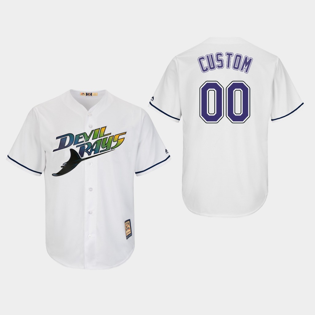 Tampa Bay Rays Custom Cooperstown Home White Cool Base Jersey Tampa Bay Rays Custom Cooperstown Home White Cool Base Jersey