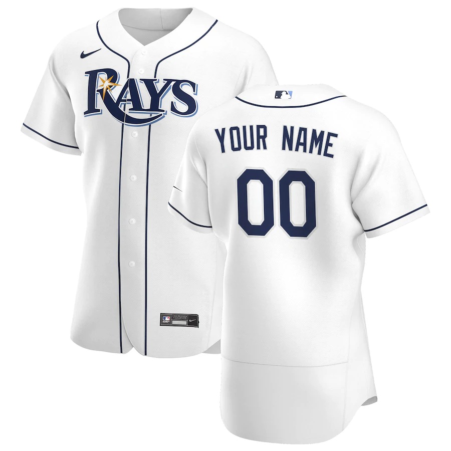 Tampa Bay Rays Custom Men's Nike White Home 2020 Authentic Player MLB Jersey Tampa Bay Rays Custom Men's Nike White Home 2020 Authentic Player MLB Jersey