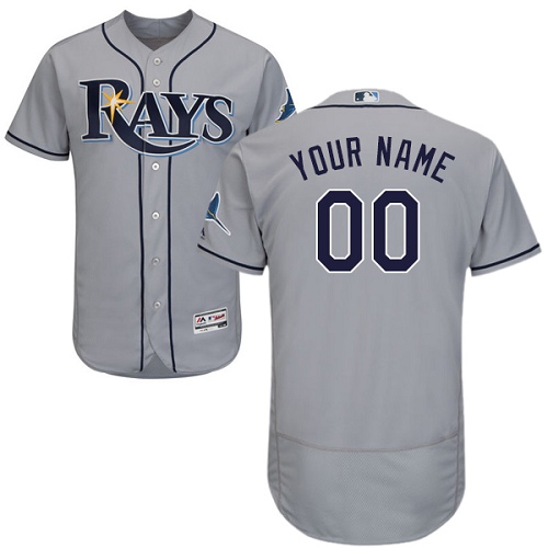Tampa Bay Rays Gray Men's Customized Flexbase Jersey Tampa Bay Rays Gray Men's Customized Flexbase Jersey