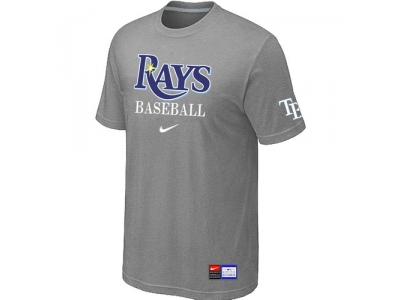 Tampa Bay Rays L.Grey NEW Short Sleeve Practice T-Shirt