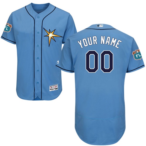 Tampa Bay Rays Light Blue Men's Customized Flexbase Jersey Tampa Bay Rays Light Blue Men's Customized Flexbase Jersey
