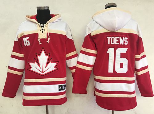 Team CA. #16 Jonathan Toews Red Sawyer Hooded Sweatshirt 2016 World Cup Stitched NHL Jersey Team CA. #16 Jonathan Toews Red Sawyer Hooded Sweatshirt 2016 World Cup Stitched NHL Jersey