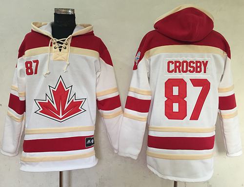 Team CA. #87 Sidney Crosby White Sawyer Hooded Sweatshirt 2016 World Cup Stitched NHL Jersey Team CA. #87 Sidney Crosby White Sawyer Hooded Sweatshirt 2016 World Cup Stitched NHL Jersey