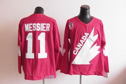 Team Canada 1991 Olympic 11 Mark Messier Red CCM jerseys