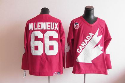 Team Canada 1991 Olympic 66 Mario Mlemieux red CCM jersey