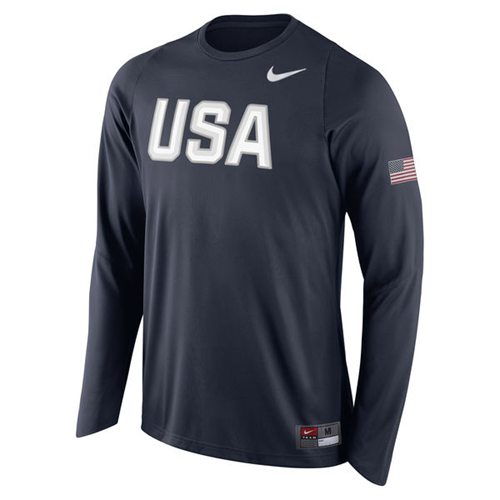 Team USA Basketball Nike Shooter Long Sleeves T-Shirt Navy Team USA Basketball Nike Shooter Long Sleeves T-Shirt Navy