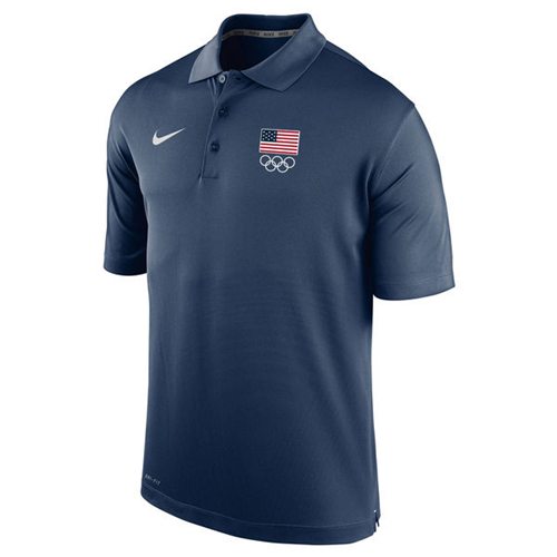 Team USA Nike 5 Rings Varsity Performance Polo Navy Team USA Nike 5 Rings Varsity Performance Polo Navy