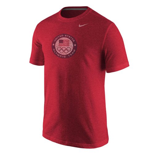 Team USA Nike Dri-Blend Logo Performance T-Shirt Red Team USA Nike Dri-Blend Logo Performance T-Shirt Red